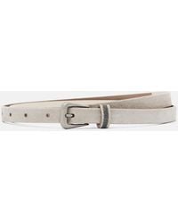 Brunello Cucinelli - Monili Suede Belt - Lyst