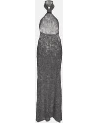 Ann Demeulemeester - Halterneck Alpaca-Blend Maxi Dress - Lyst