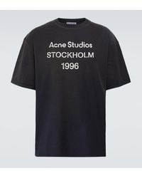 Acne Studios - Logo-print Cotton-blend T-shirt - Lyst
