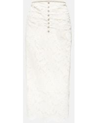 Self-Portrait - Embellished Corded Lace Midi Skirt - Lyst