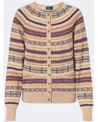 Polo Ralph Lauren - Fair Isle Jacquard Wool-Blend Cardigan - Lyst