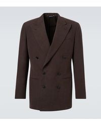 Saman Amel - Blazer Aus Leinen-Canvas - Lyst