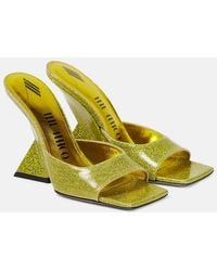 The Attico - Cheope Glitter Mules - Lyst