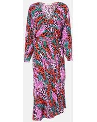 Diane von Furstenberg - Eloise Leopard-Print Midi Dress - Lyst