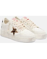 Golden Goose - Ball Star Leather Platform Sneakers - Lyst