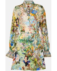 Camilla - Robe chemise imprimee en soie - Lyst