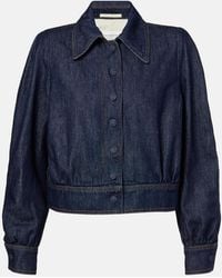 Dries Van Noten - Cropped Denim Jacket - Lyst