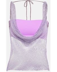 GIUSEPPE DI MORABITO - Verziertes Top Aus Mesh - Lyst