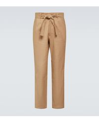 Commas - High-Rise Linen And Cotton Straight Pants - Lyst
