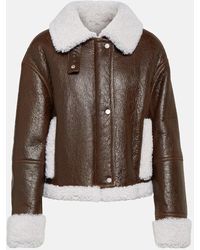 Yves Salomon - Giacca in pelle con shearling - Lyst