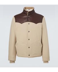 Brunello Cucinelli - Leather-Trimmed Down Jacket - Lyst