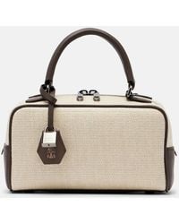 Brunello Cucinelli - Leather-Trimmed Top-Handle Bag - Lyst