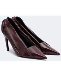 KHAITE - Eve Draped Leather Pumps - Lyst