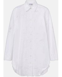 Juliet Dunn - Broderie Anglaise Cotton Poplin Shirt - Lyst