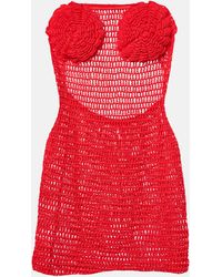 Anna Kosturova - Camellia Cotton Crochet Bustier Dress - Lyst