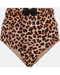Johanna Ortiz - High-rise Leopard-print Bikini Bottoms - Lyst