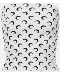 Marine Serre - Moon Jersey Tube Top - Lyst