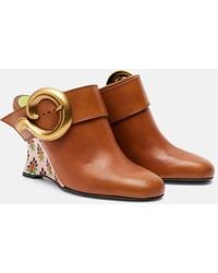 Etro - Sabot Leather Wedges - Lyst