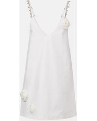 Area - Embellished Floral-Applique Minidress - Lyst