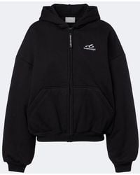 Balenciaga - Logo Padded Cotton Zip-Up Ski Hoodie - Lyst