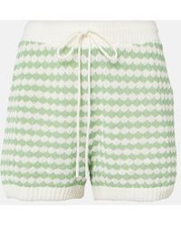 Zimmermann - Everley Knitted Cotton-Blend Shorts - Lyst