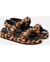 Tory Burch - Kira Leopard Print Sandals - Lyst