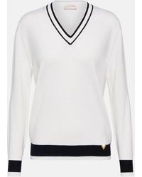 Valentino - V-neck Wool Sweater - Lyst