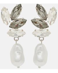 Erdem - Embellished Faux-Pearl Drop Earrings - Lyst