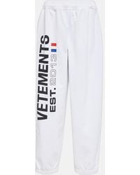Vetements - Logo Cotton-Blend Sweatpants - Lyst