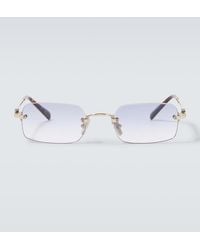 Miu Miu - Logo Rectangular Sunglasses - Lyst