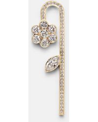 Sophie Bille Brahe - Tournesol 18Kt Earring With Diamonds - Lyst