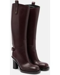Burberry - Cavalier 85 Leather Knee-High Boots - Lyst