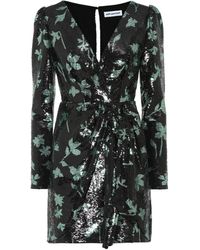 Self-Portrait Verziertes Minikleid - Schwarz