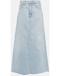 Agolde - Hilla Denim Maxi Skirt - Lyst