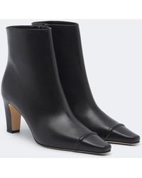 Manolo Blahnik - Vivecal Leather Ankle Boots - Lyst