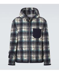 Loewe - Plaid Wool And Linen Jacket - Lyst