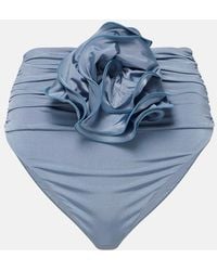 Magda Butrym - Floral-Applique High-Rise Bikini Bottoms - Lyst