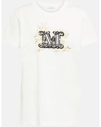 Max Mara - Sacha Embroidered Cotton T-shirt - Lyst