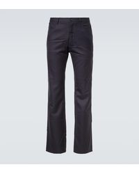 Balenciaga - Pinstripe Wool Straight Pants - Lyst