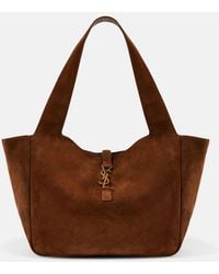 Saint Laurent - Le 5 A 7 Bea Suede Tote Bag - Lyst
