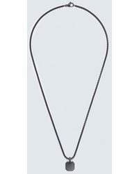 David Yurman - Titanium Pendant Necklace - Lyst
