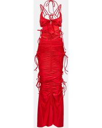 Balenciaga - Patched Bikini Cutout Maxi Dress - Lyst