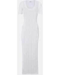 Alaïa - Lace Midi Dress - Lyst