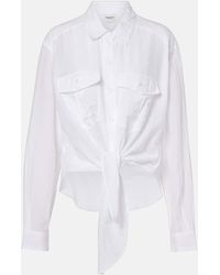 Isabel Marant - Bluse Nath Aus Einem Baumwollgemisch - Lyst
