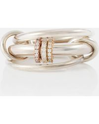 Spinelli Kilcollin - Gemini Sterling Silver Ring With White Diamonds - Lyst