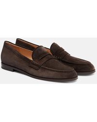 Gianvito Rossi - Georgie Suede Driving Shoes - Lyst