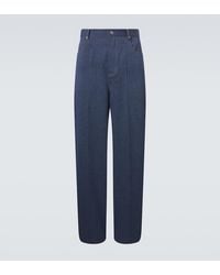 Bottega Veneta - Wool And Cotton Drill Wide-Leg Pants - Lyst
