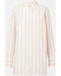 TOTEME - Striped Oversized Cotton And Silk Shirt - Lyst