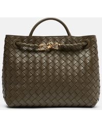 Bottega Veneta - Andiamo Intrecciato Medium Leather Tote Bag - Lyst