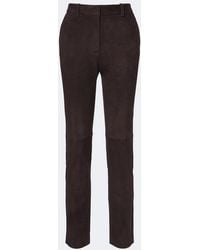 JOSEPH - Coleman Suede Slim Pants - Lyst